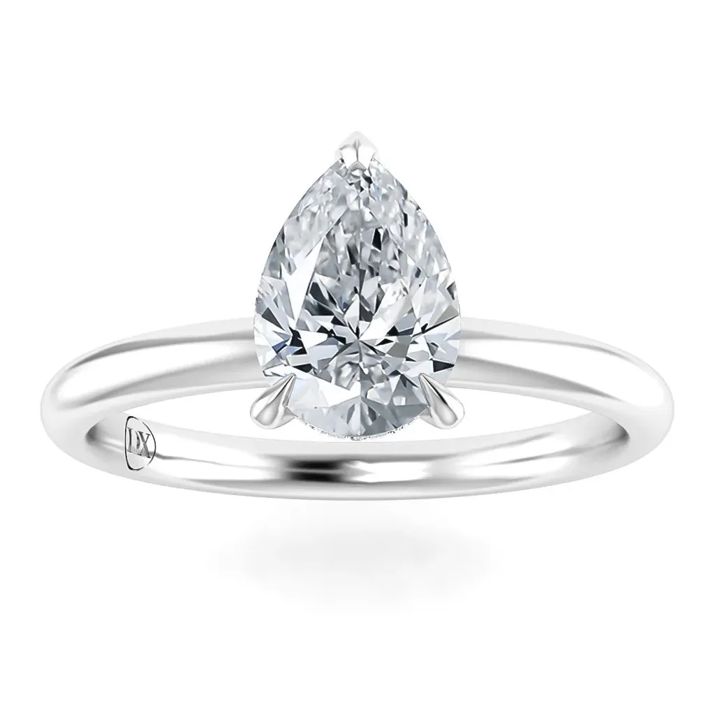 Elaine  - 18ct White Gold - Pear