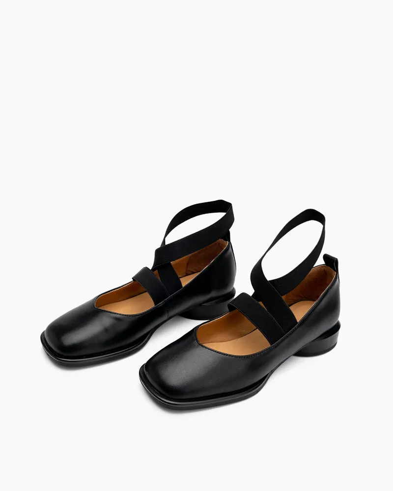 Elegant Cross Strap Ballet Flat Loafers