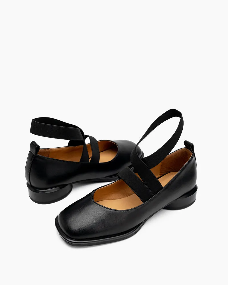 Elegant Cross Strap Ballet Flat Loafers