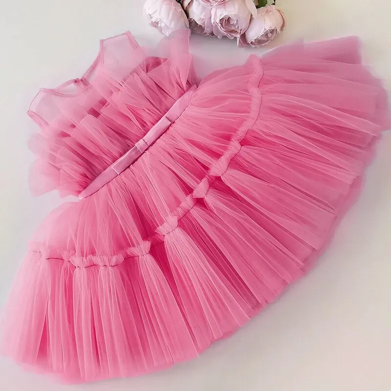 Elegant Princess Gown Baby Clothes for Birthday and weddings