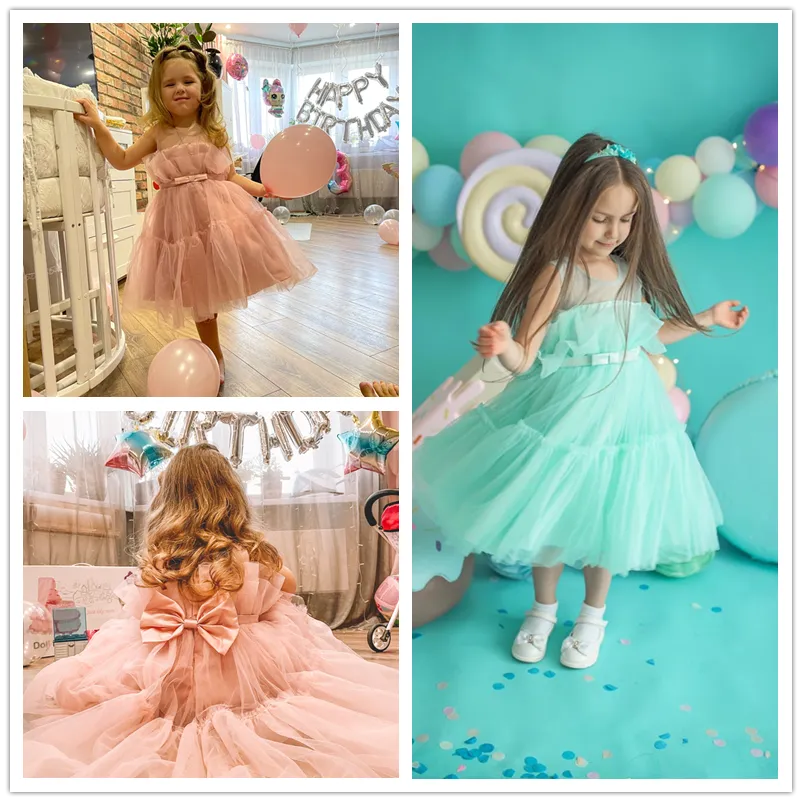 Elegant Princess Gown Baby Clothes for Birthday and weddings