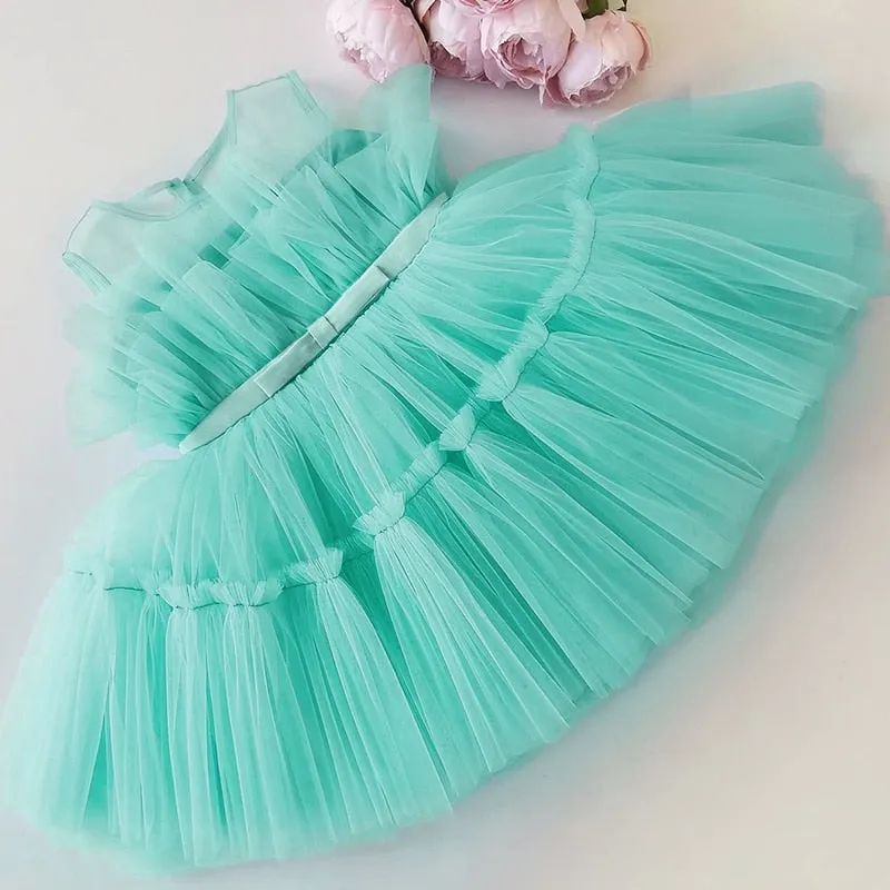 Elegant Princess Gown Baby Clothes for Birthday and weddings