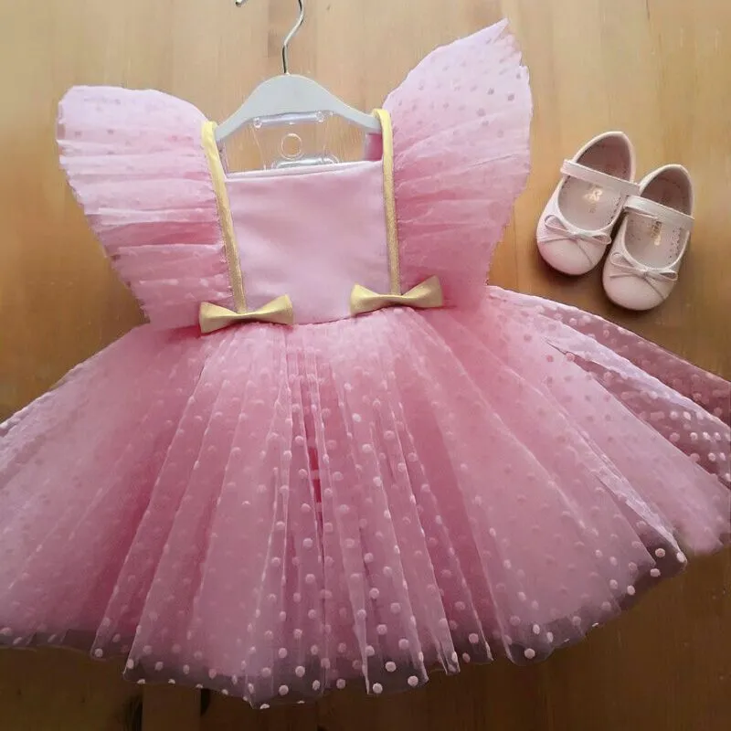 Elegant Princess Gown Baby Clothes for Birthday and weddings