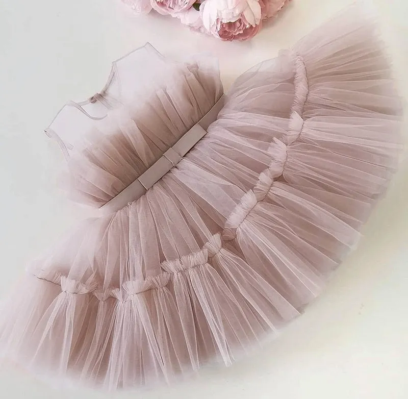 Elegant Princess Gown Baby Clothes for Birthday and weddings