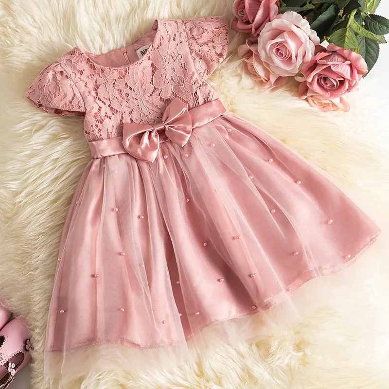 Elegant Princess Gown Baby Clothes for Birthday and weddings