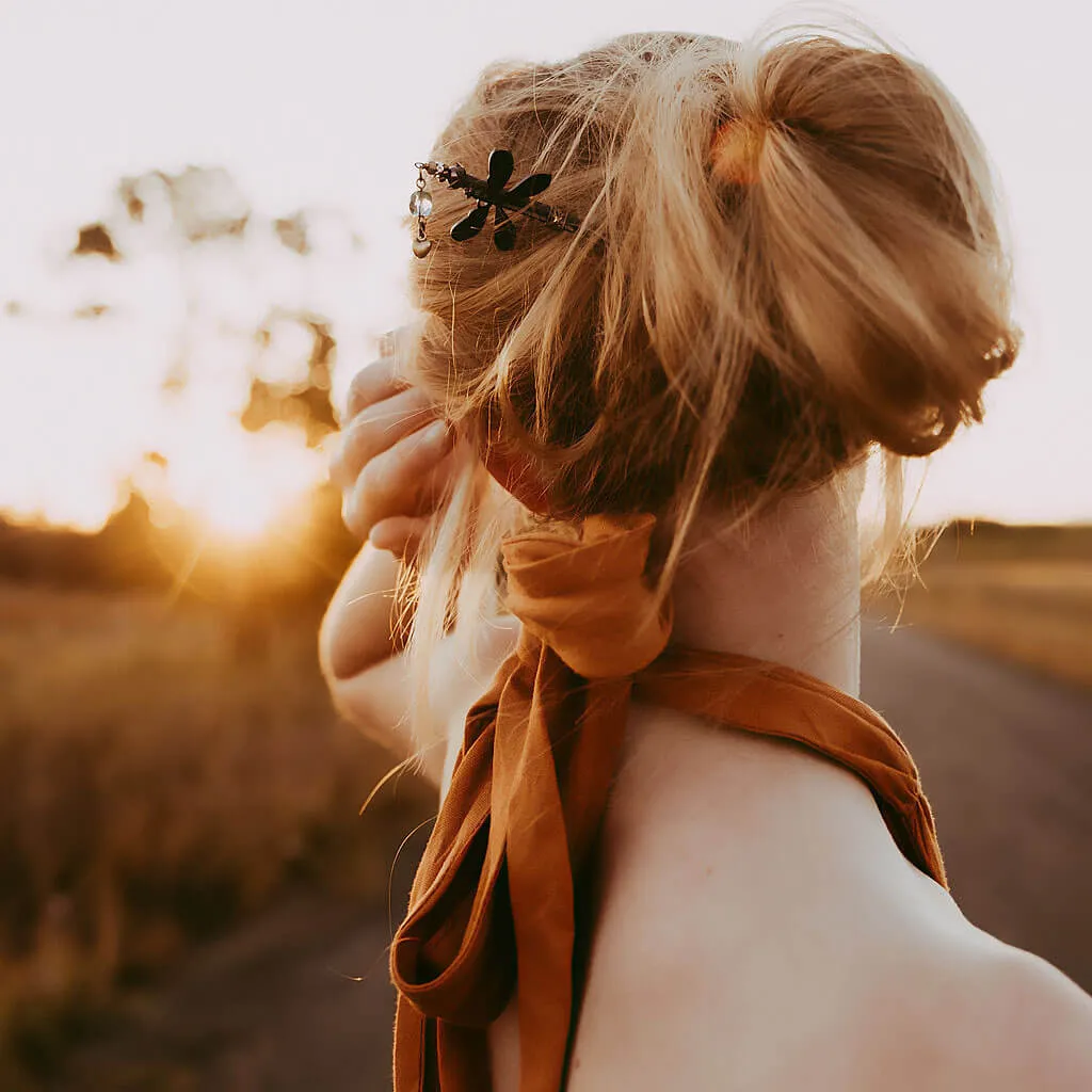 forest dragonfly // wooden dragonfly embellished hairpin, hair stick