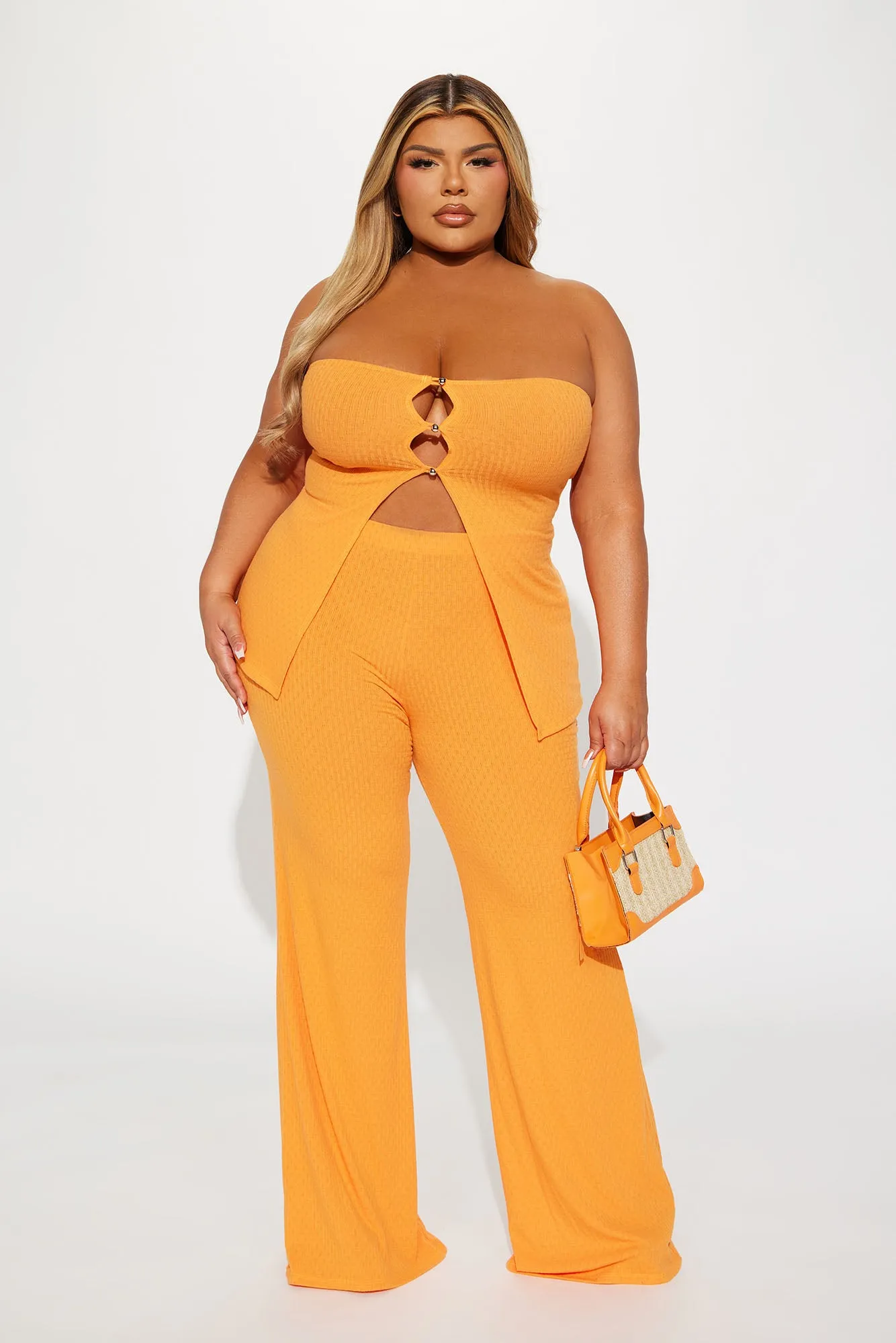 Friday Night Out Pant Set - Orange