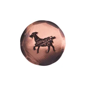 Hand Forged Goat Caddie Ball Mark - Copper