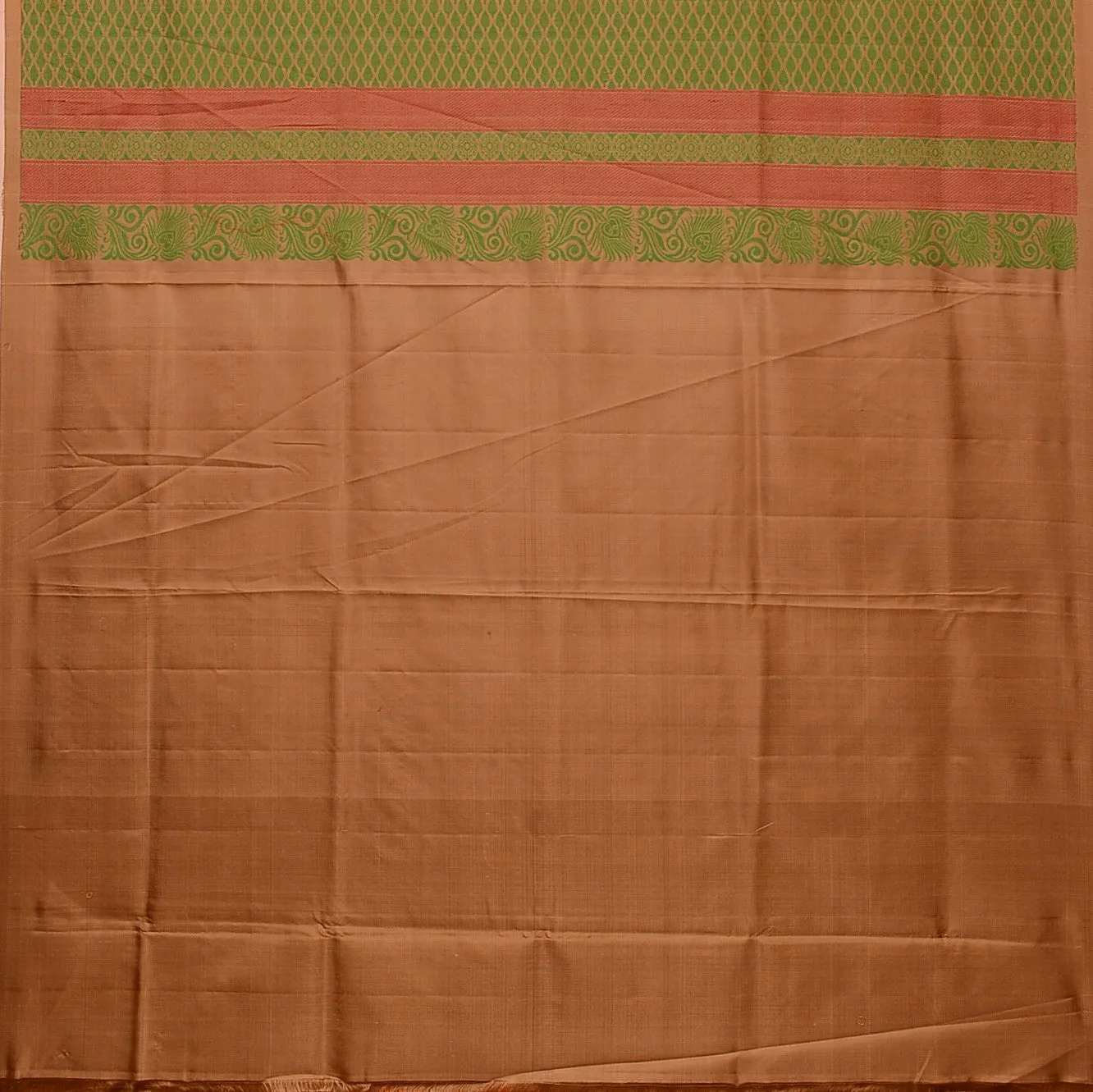 Handwoven Brown Soft Silk Saree - 438N010850DSJ