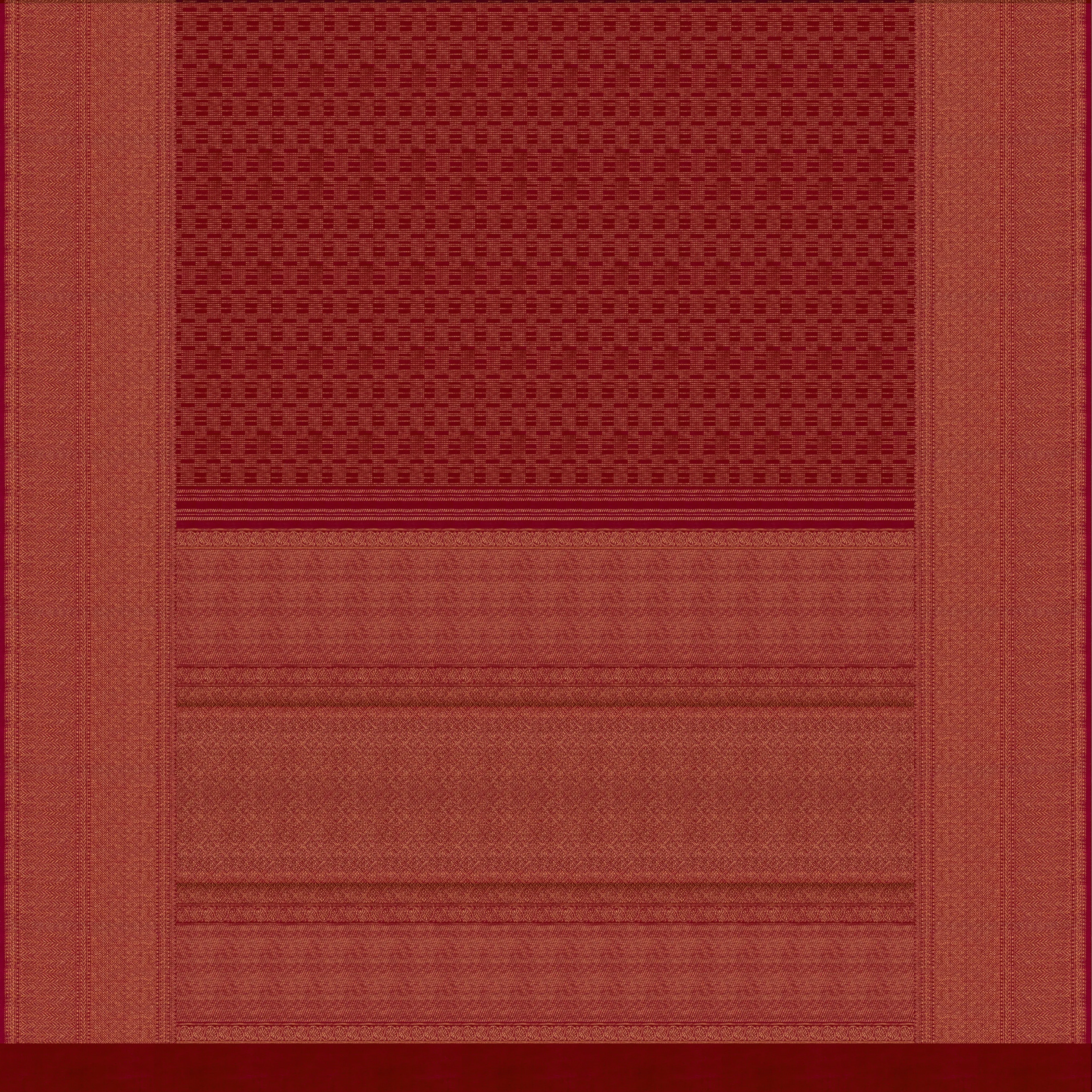 Handwoven Maroon Kanjivaram Silk Saree - 2021T005924DSC