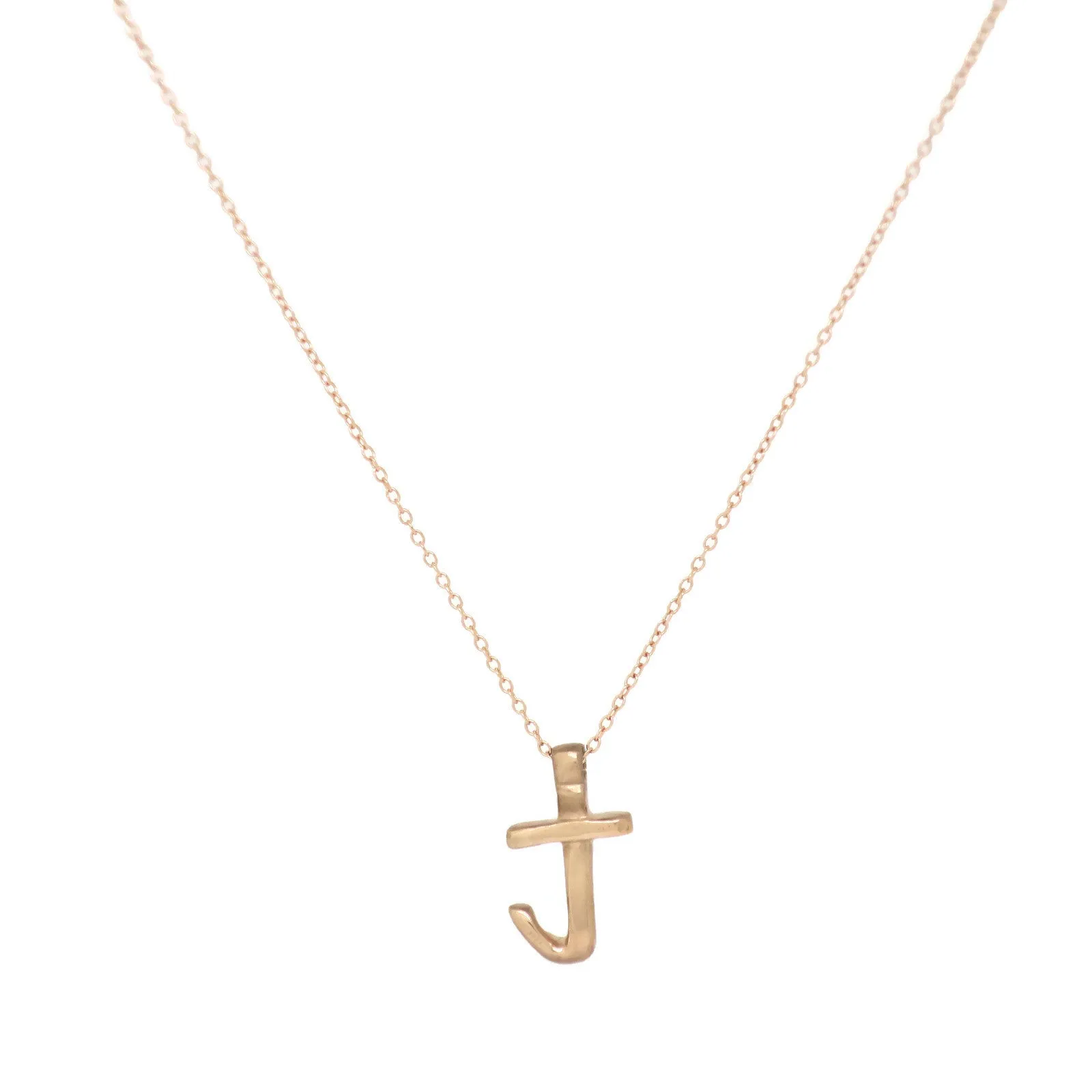 J - handwritten letter necklace