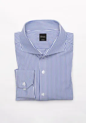 Jet Blue Four-Way Performance Stretch Stripes Shirt - Wrinkle Free