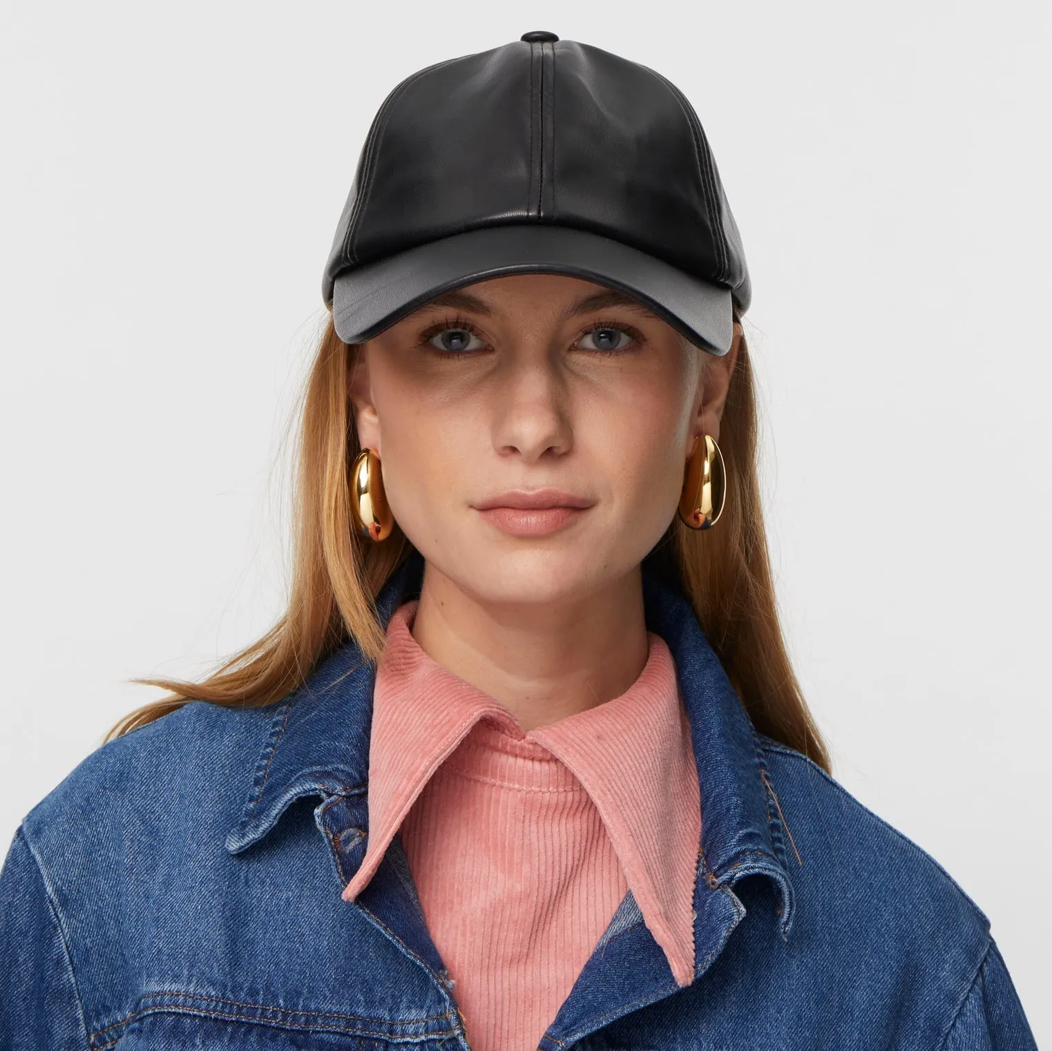 JET FAUX LEATHER BASEBALL CAP