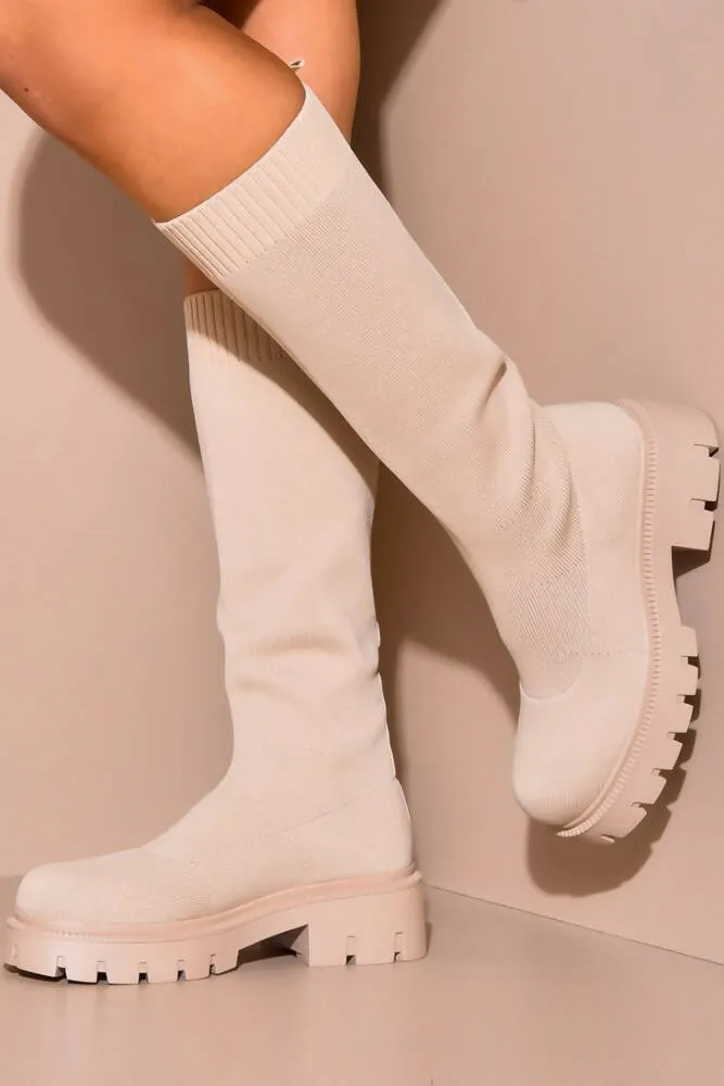 Knee High Chunky Sock Boot