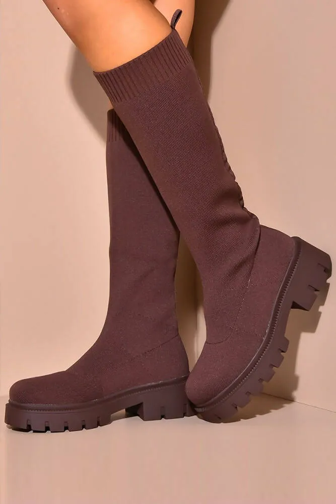 Knee High Chunky Sock Boot