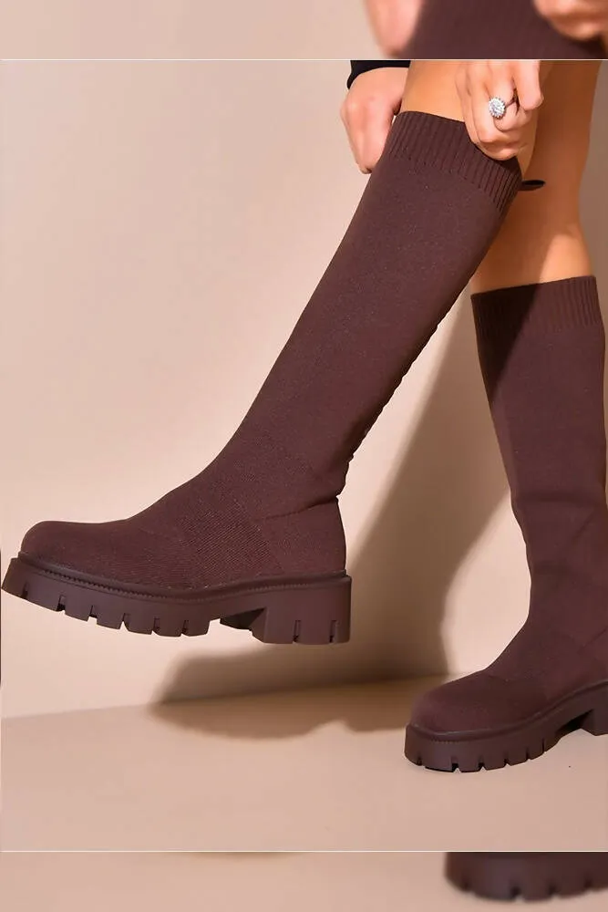 Knee High Chunky Sock Boot