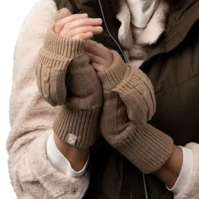 Ladies Ash Converter Mittens - Camel