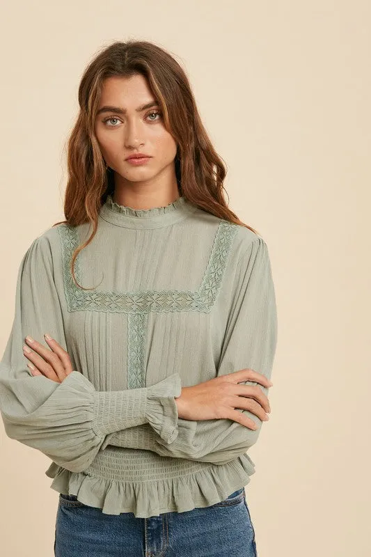 Lauren Blouse in Dusty Sage