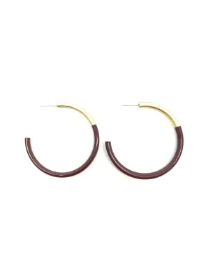 Lg LIZ Hoops in Dark Maroon