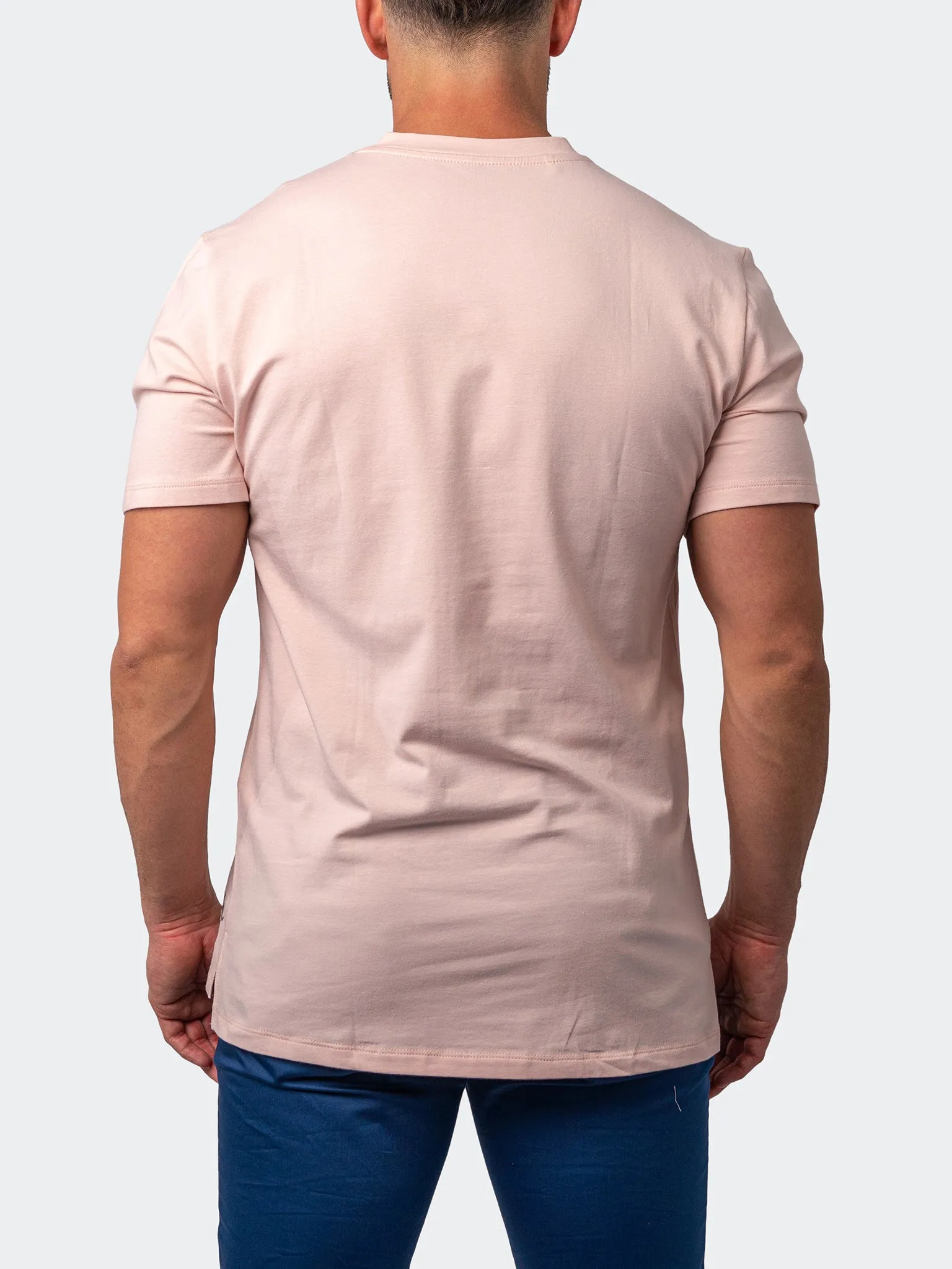 Maceoo Stretch Short-Sleeve Tshirts | V-Neck VivaldiCoreLight Pink