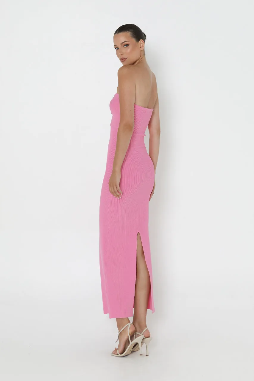 Mae Knit Midi Dress | Pink