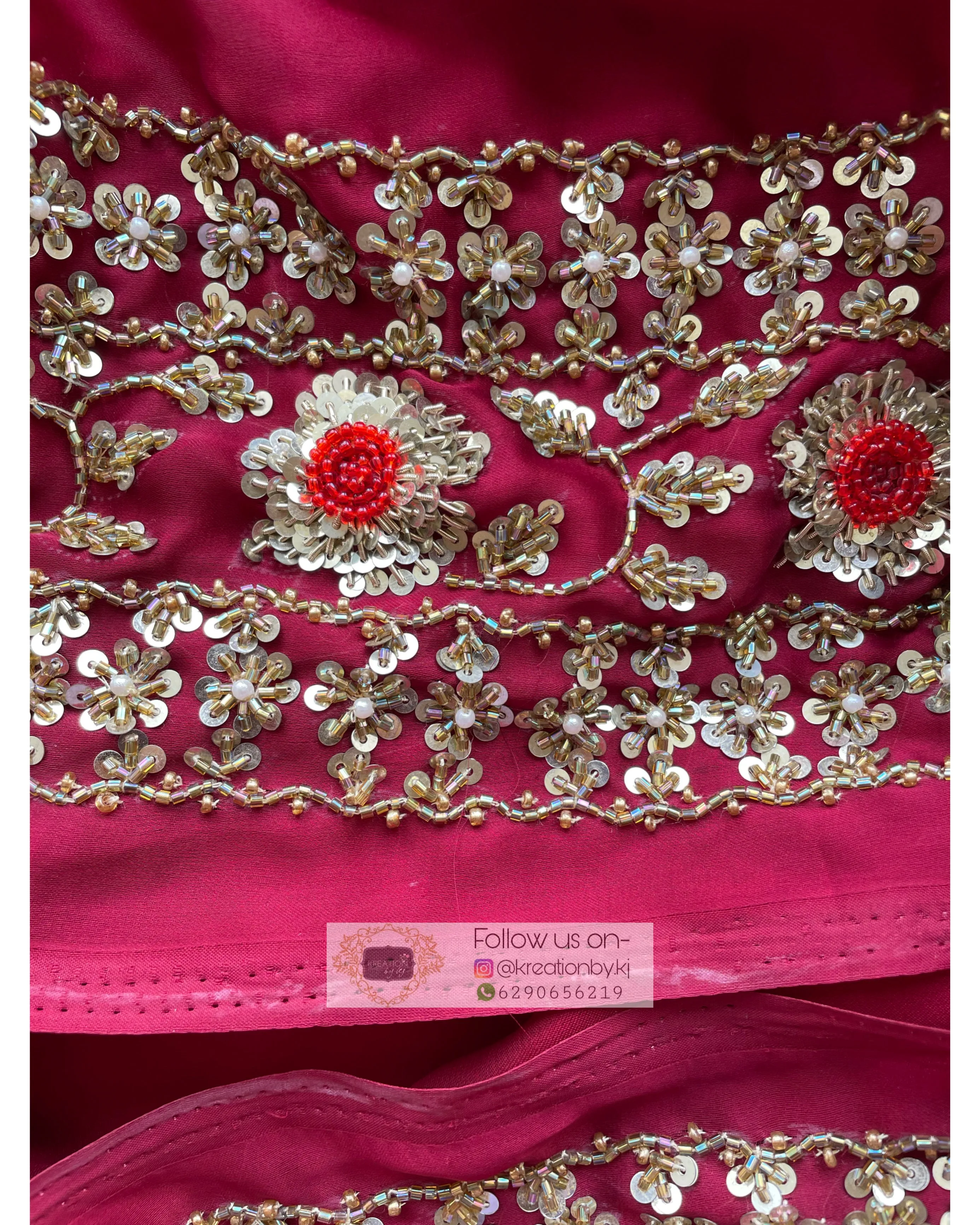 Maroon Crepe Silk Prajoti Saree