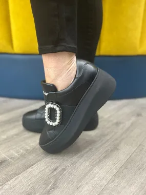 Meline Black & Pearl Trainer