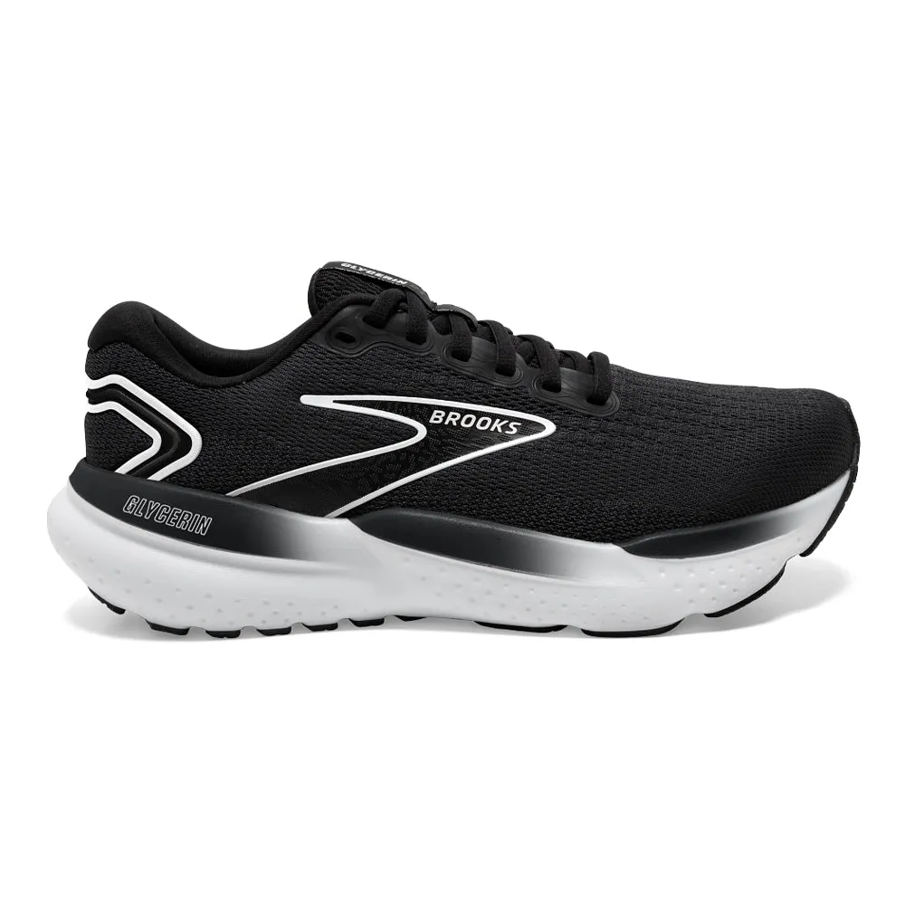 Men's Brooks Glycerin 21, Black/Grey/White, 8.5 D Medium