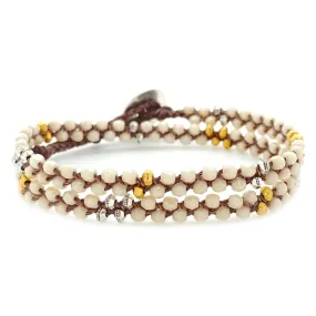 Meridian Wrap Bracelet - Champagne