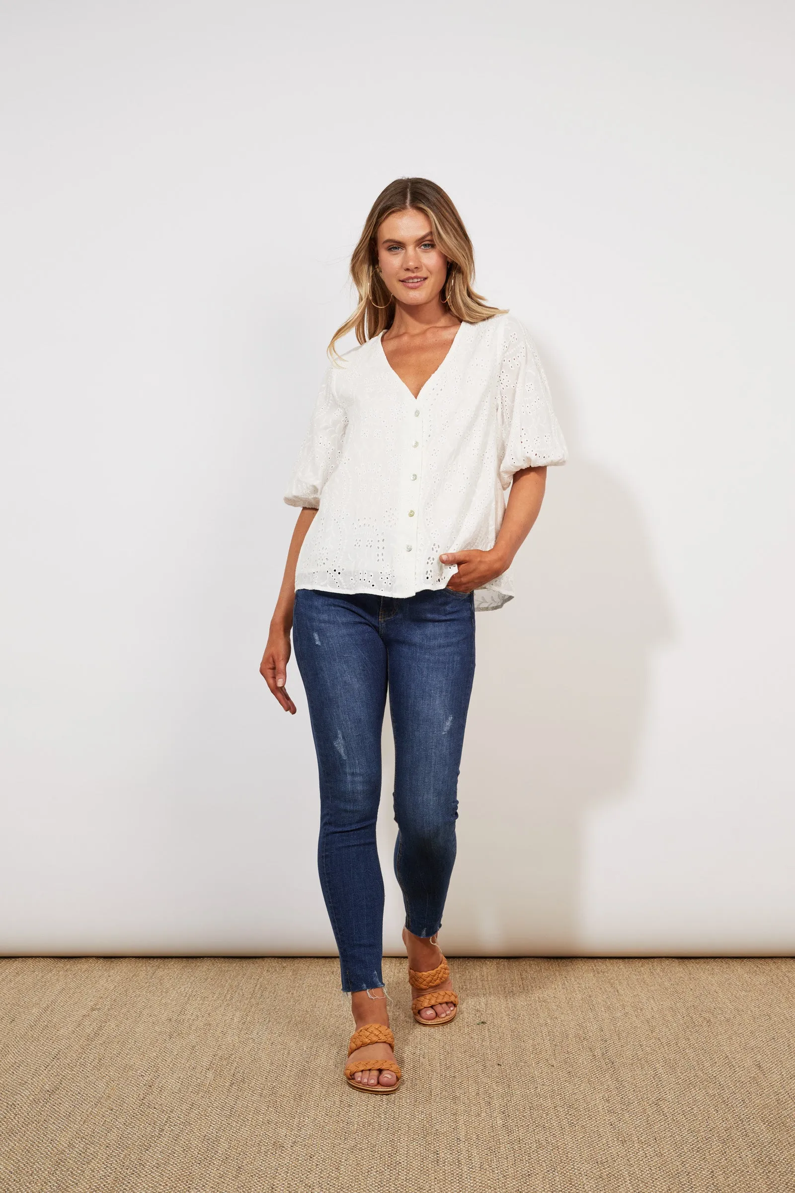 Naxos Blouse, Coconut