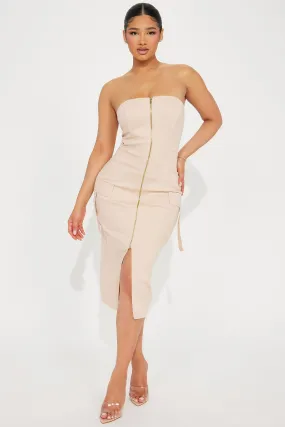 Nyx Cargo Midi Dress - Khaki