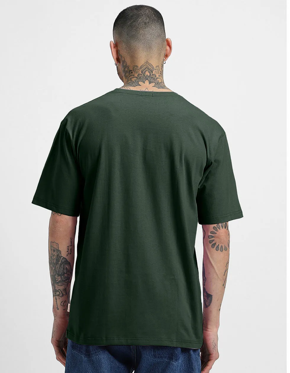 Olive Oversized Solid Tshirt