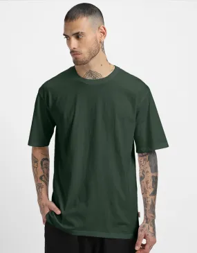 Olive Oversized Solid Tshirt