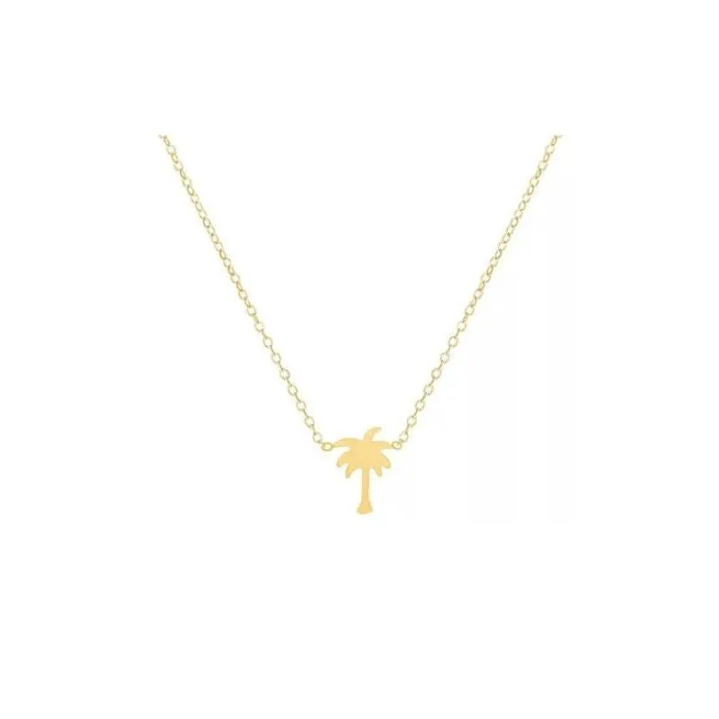 Palm Tree Pendant Necklace