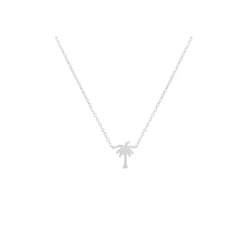 Palm Tree Pendant Necklace