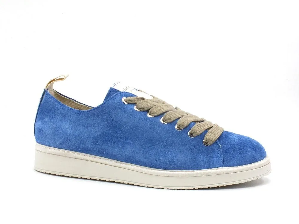 PAN CHIC Sneaker Low Cut Lace Suede Uomo Light Blue Dovegrey P01M14001S8