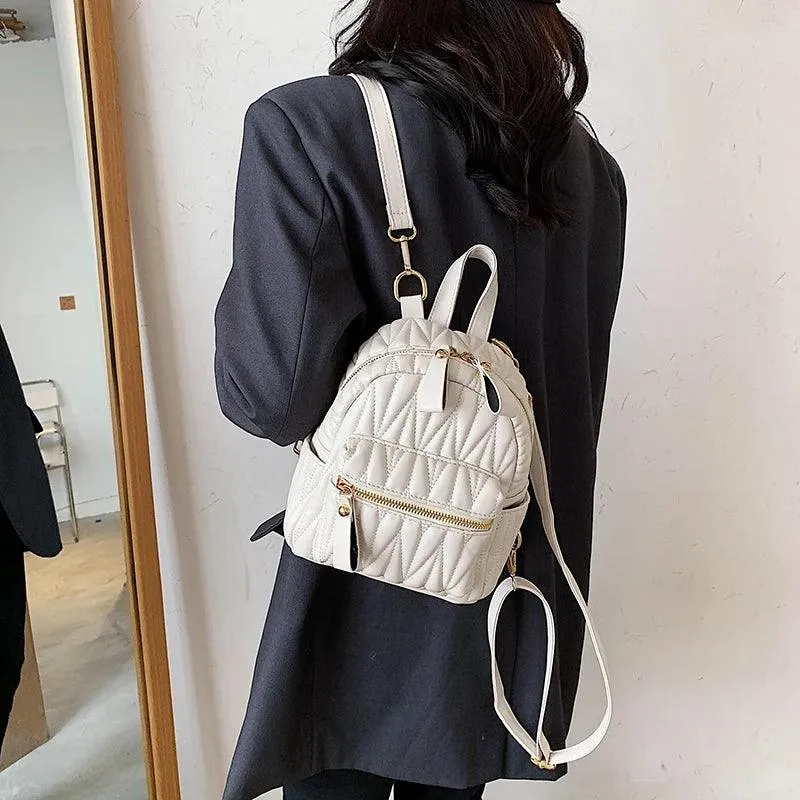 PCB390 Women's Luxury Leather Cool Backpack: Stylish Shoulder Bag