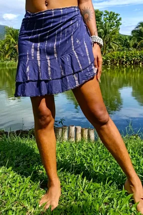 Periwinkle Tie Dye Wrap Skirt