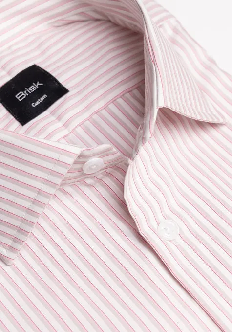 Pink Tan Stripes Shirt