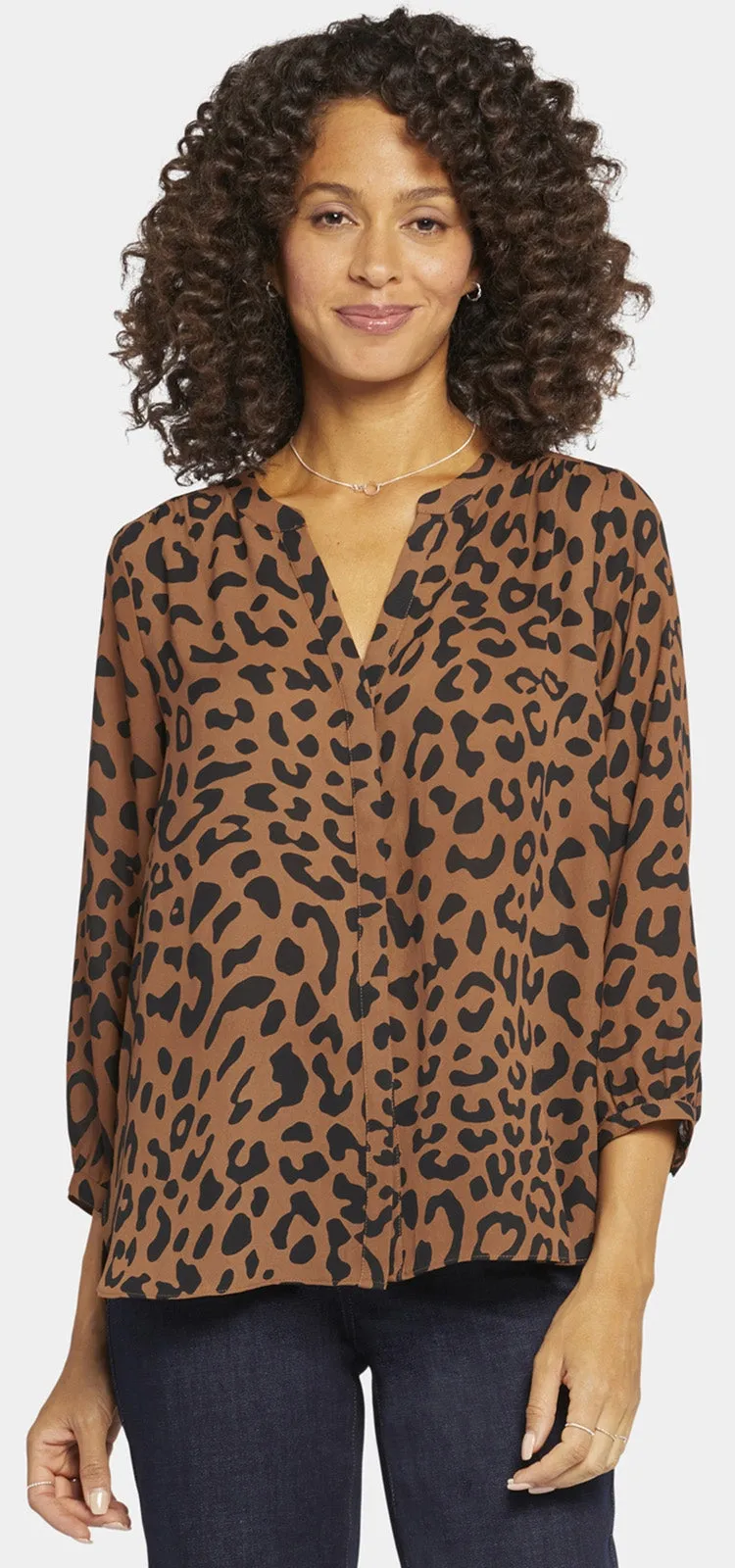 Pintuck Blouse Dierenprint | Athena