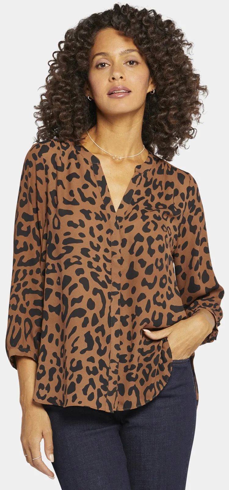 Pintuck Blouse Dierenprint | Athena