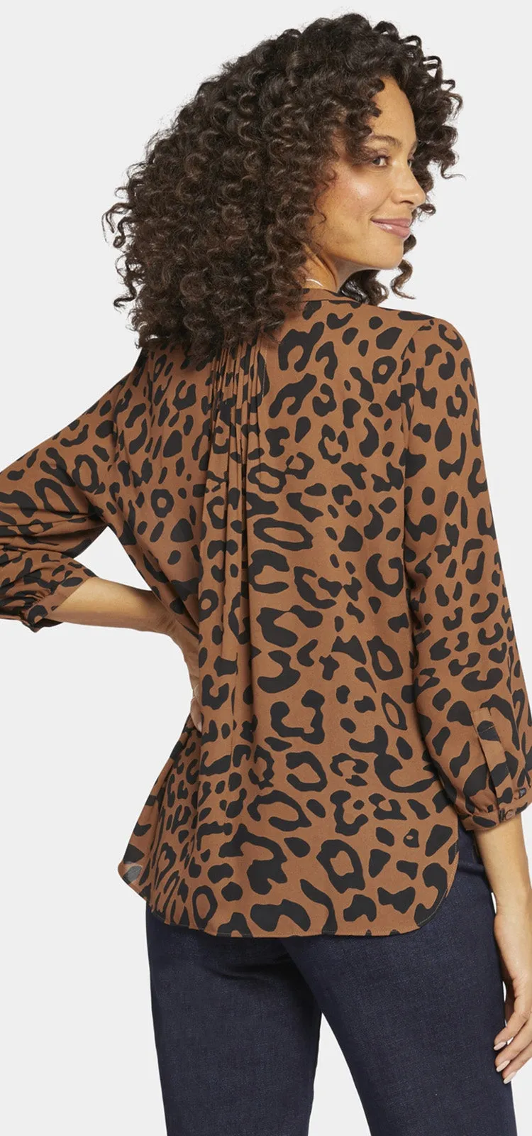 Pintuck Blouse Dierenprint | Athena