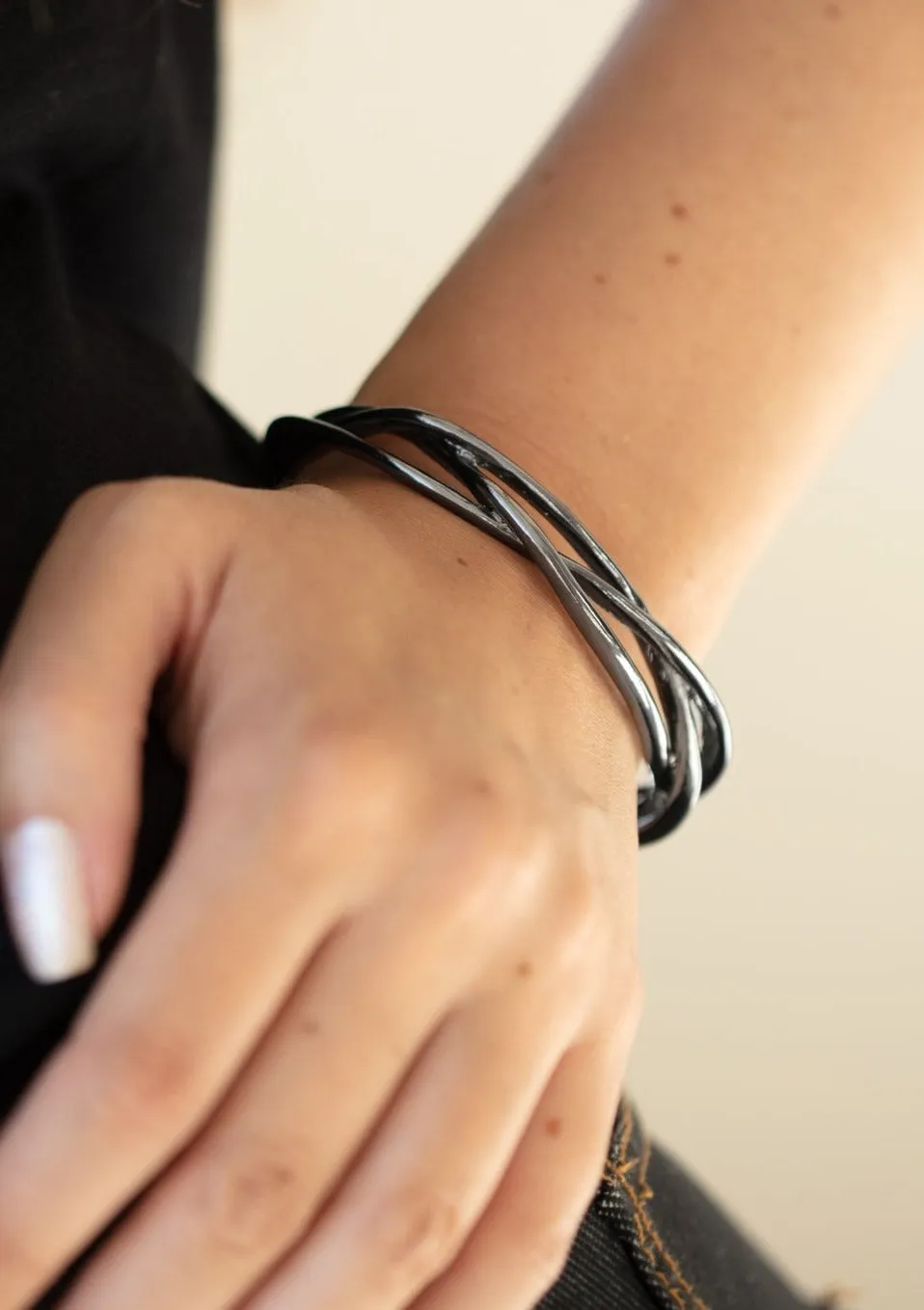 PLAIT Tectonics Black Bracelet