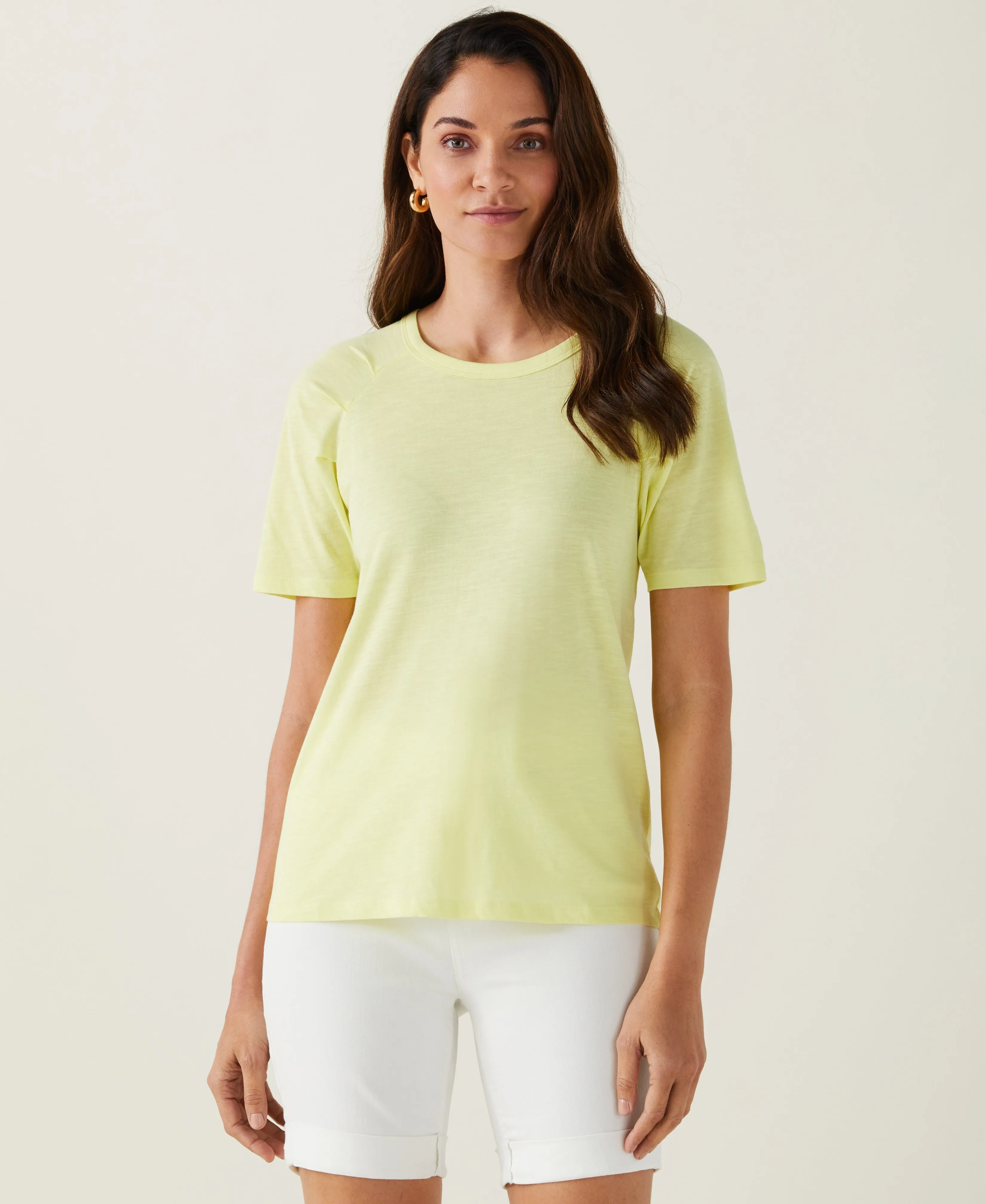 Pleated Raglan Sleeve Tee