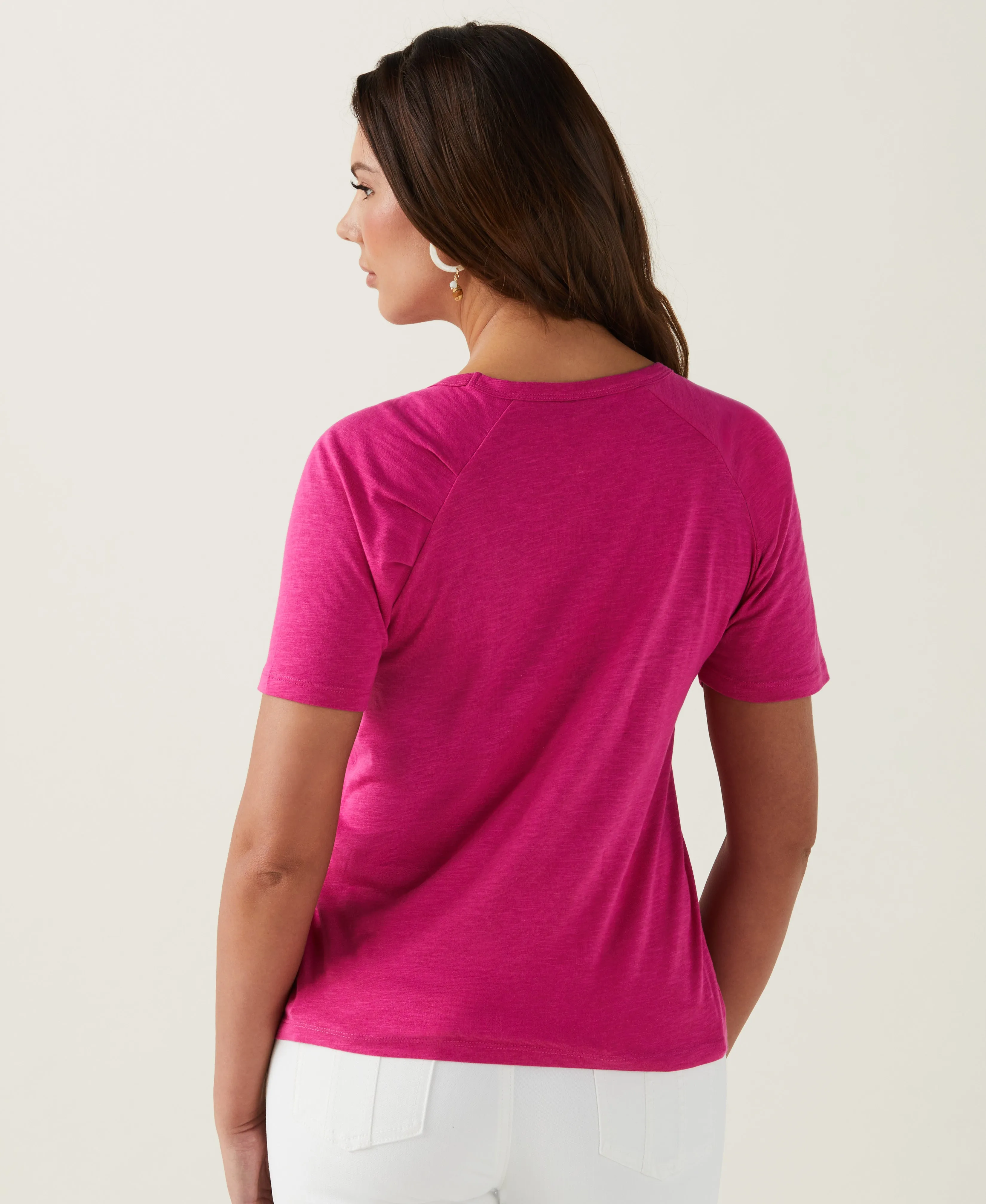 Pleated Raglan Sleeve Tee