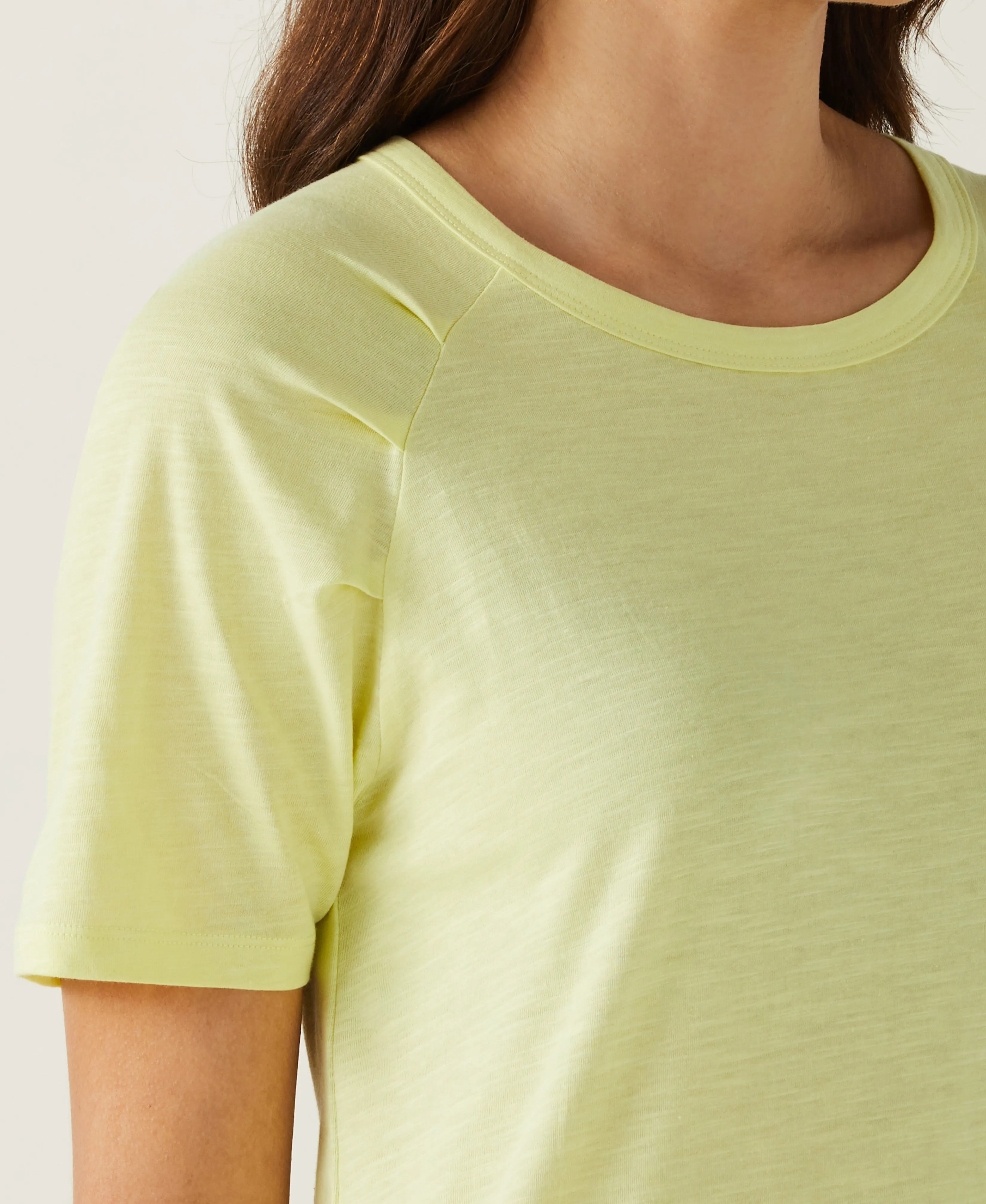 Pleated Raglan Sleeve Tee