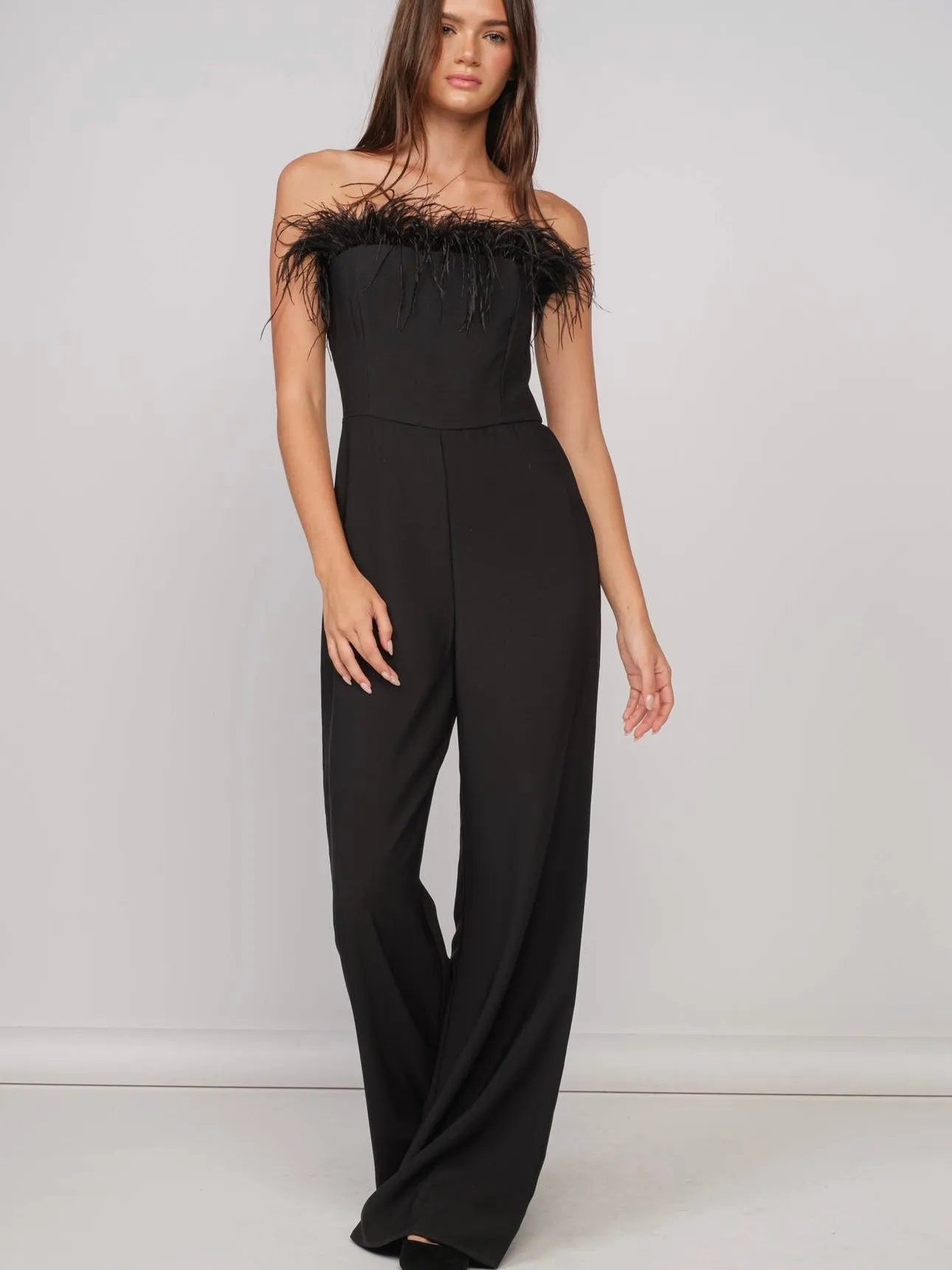 "Life of the Party" Strapless Jumpsuit | Black