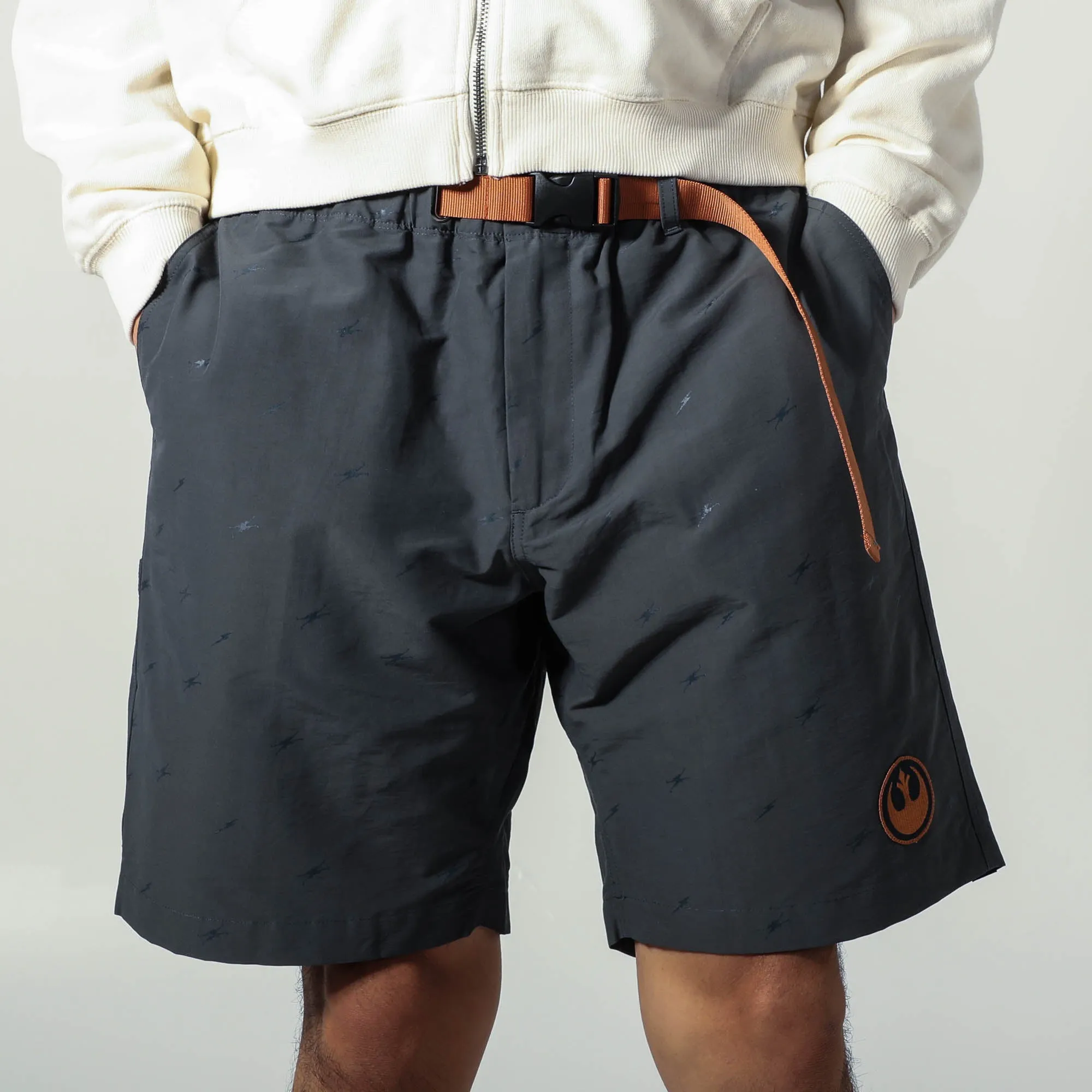 Rebel X-Wing Grey Belted Cargo Shorts