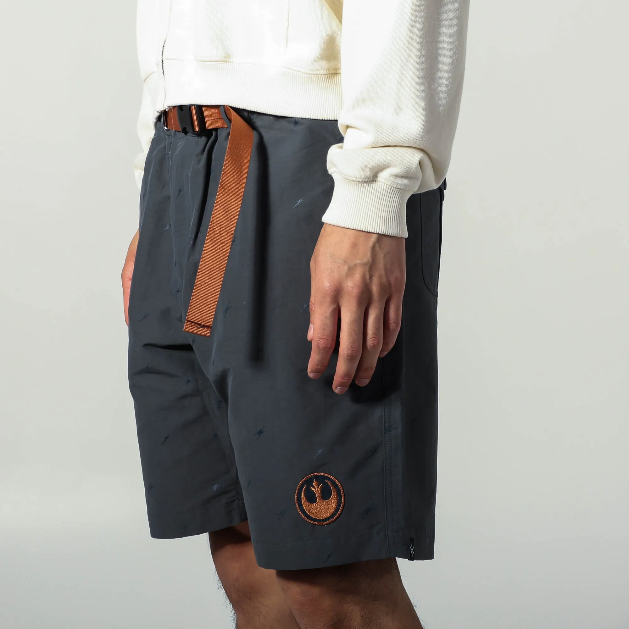 Rebel X-Wing Grey Belted Cargo Shorts