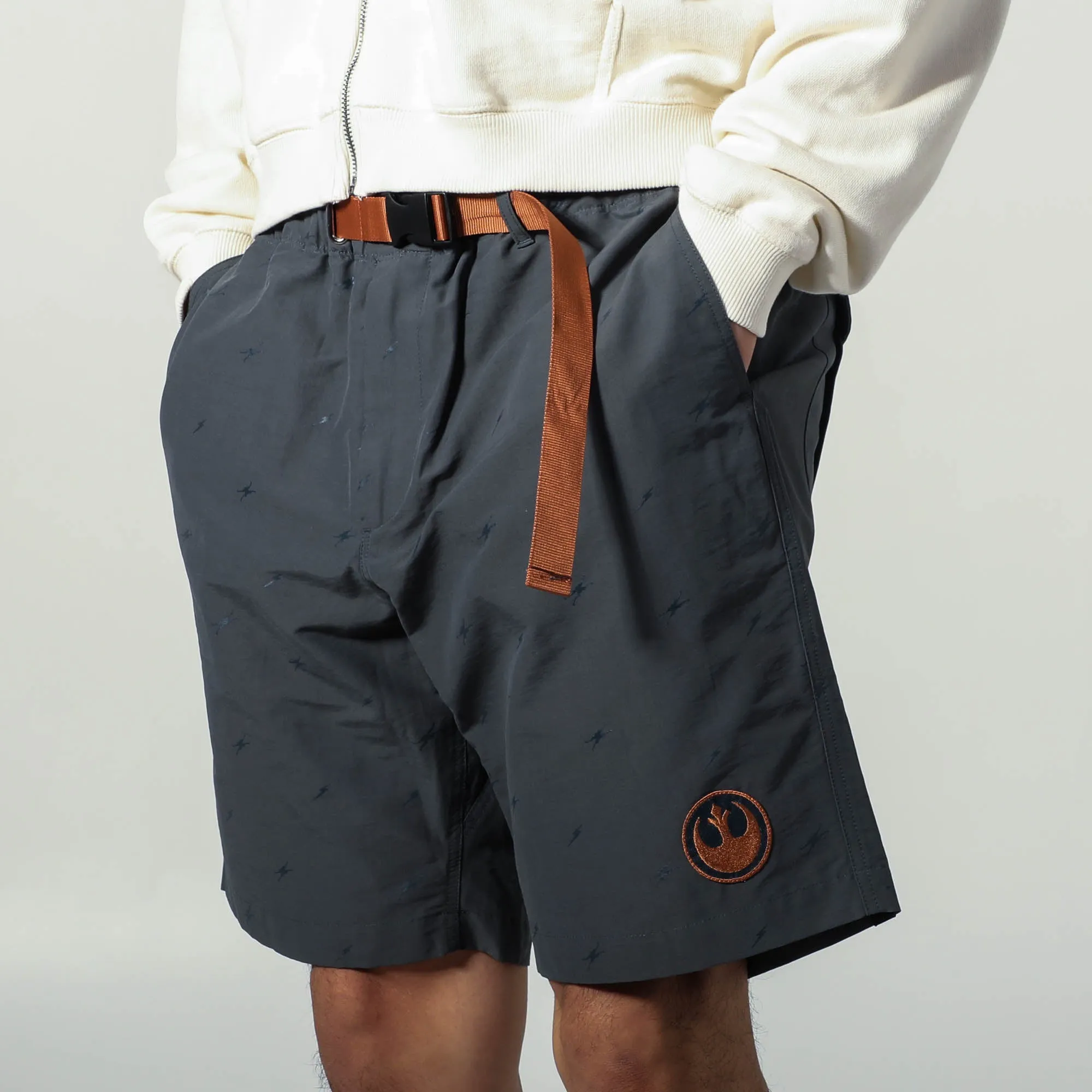 Rebel X-Wing Grey Belted Cargo Shorts